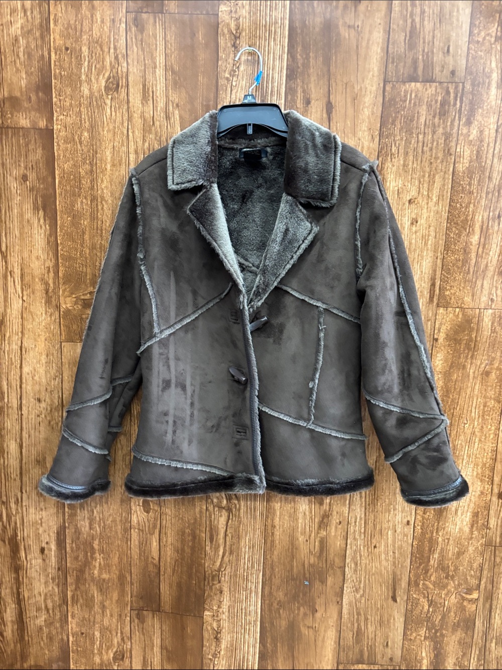 Eivissa Women's Brown Faux Sheepskin Teddy Jacket - Classic Shearling Style